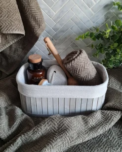 Set di 5 cestini TALPE Bambù Grigio