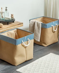 Set di 2 cestini TUGUL Cotone Beige
