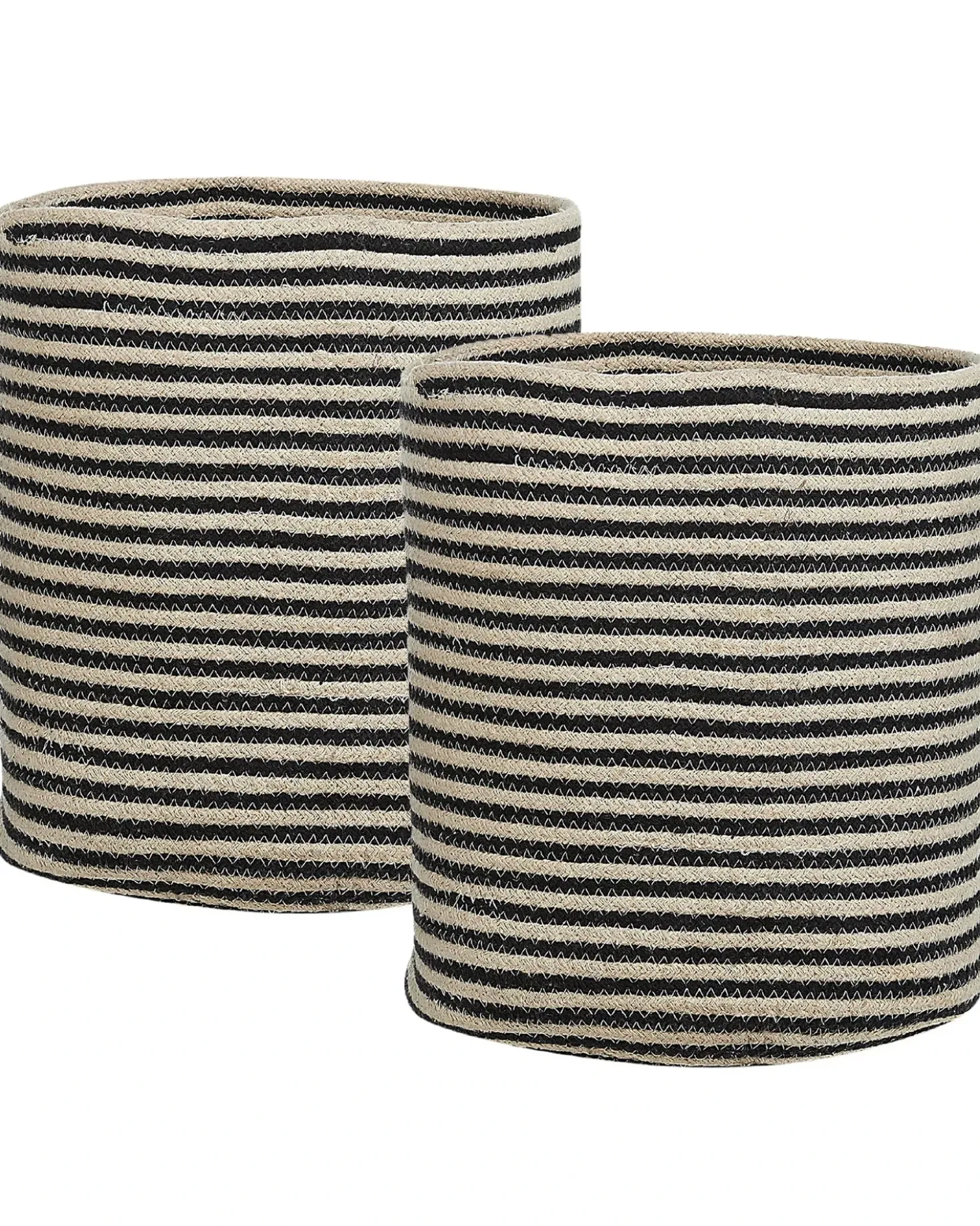Set di 2 cestini YERKOY Cotone Nero