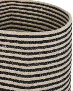 Set di 2 cestini YERKOY Cotone Nero