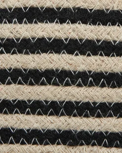 Set di 2 cestini YERKOY Cotone Nero