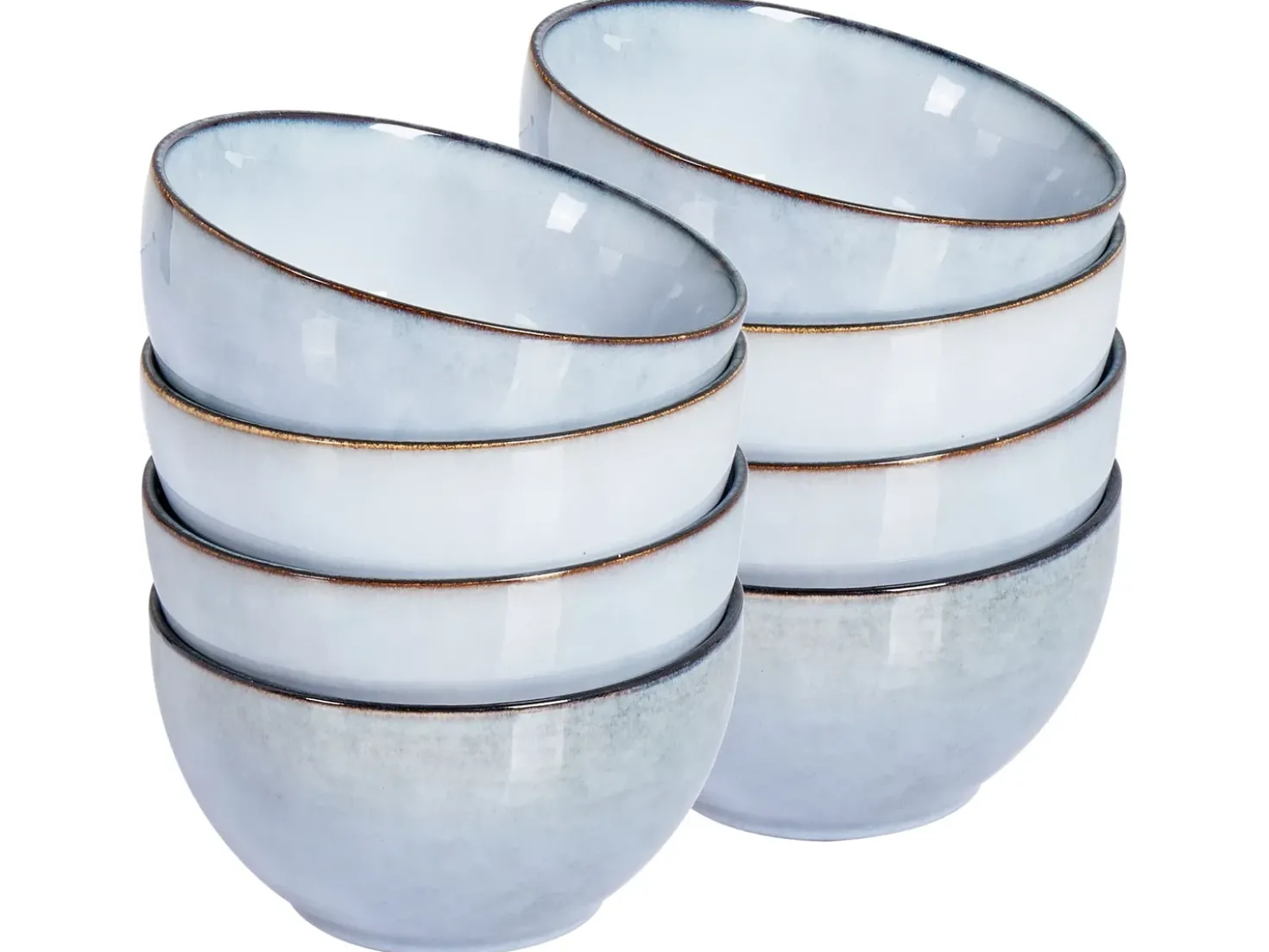 Set di 8 ciotole JUNIPER Gres porcellanato Azzurro