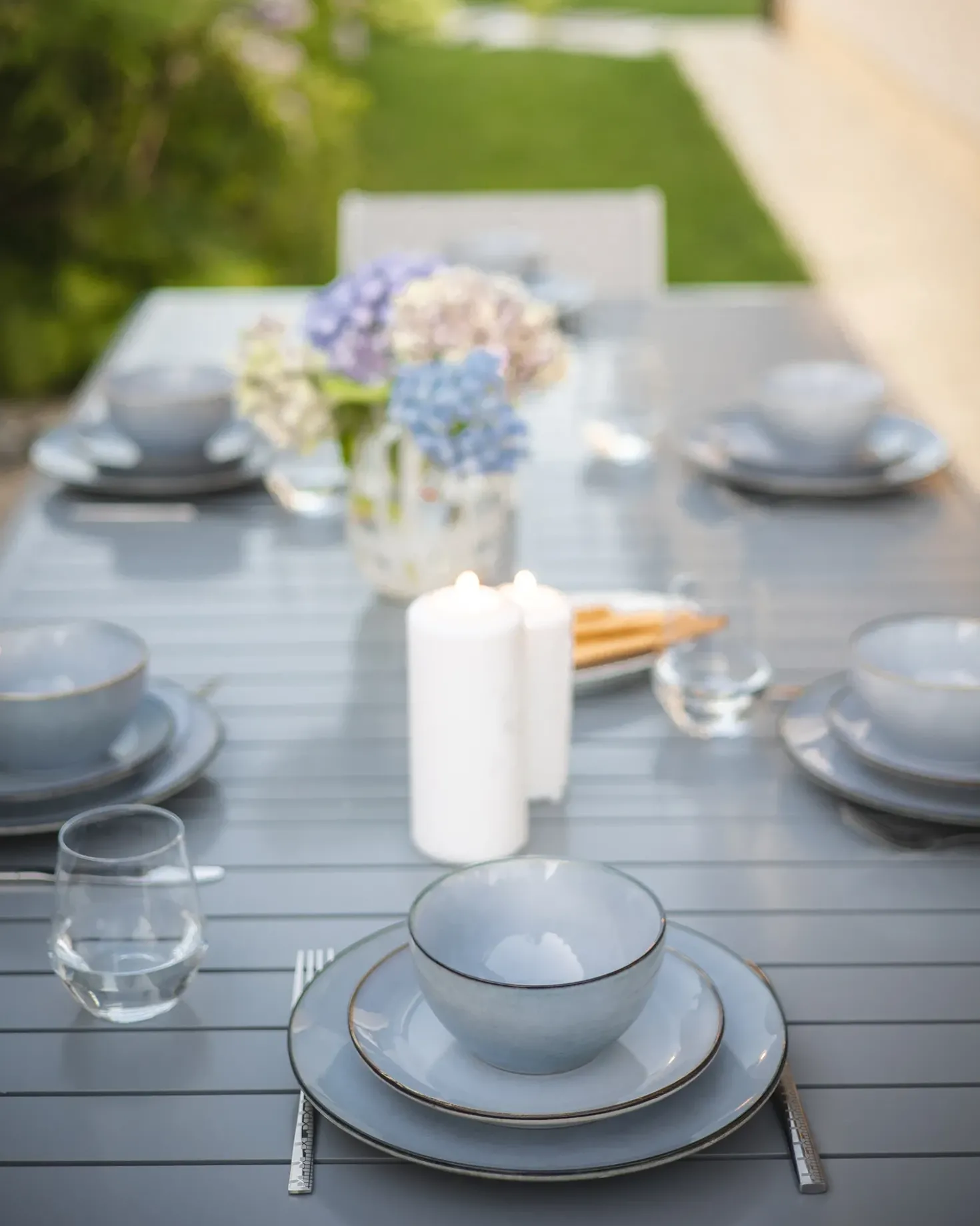 Set di 8 ciotole JUNIPER Gres porcellanato Azzurro
