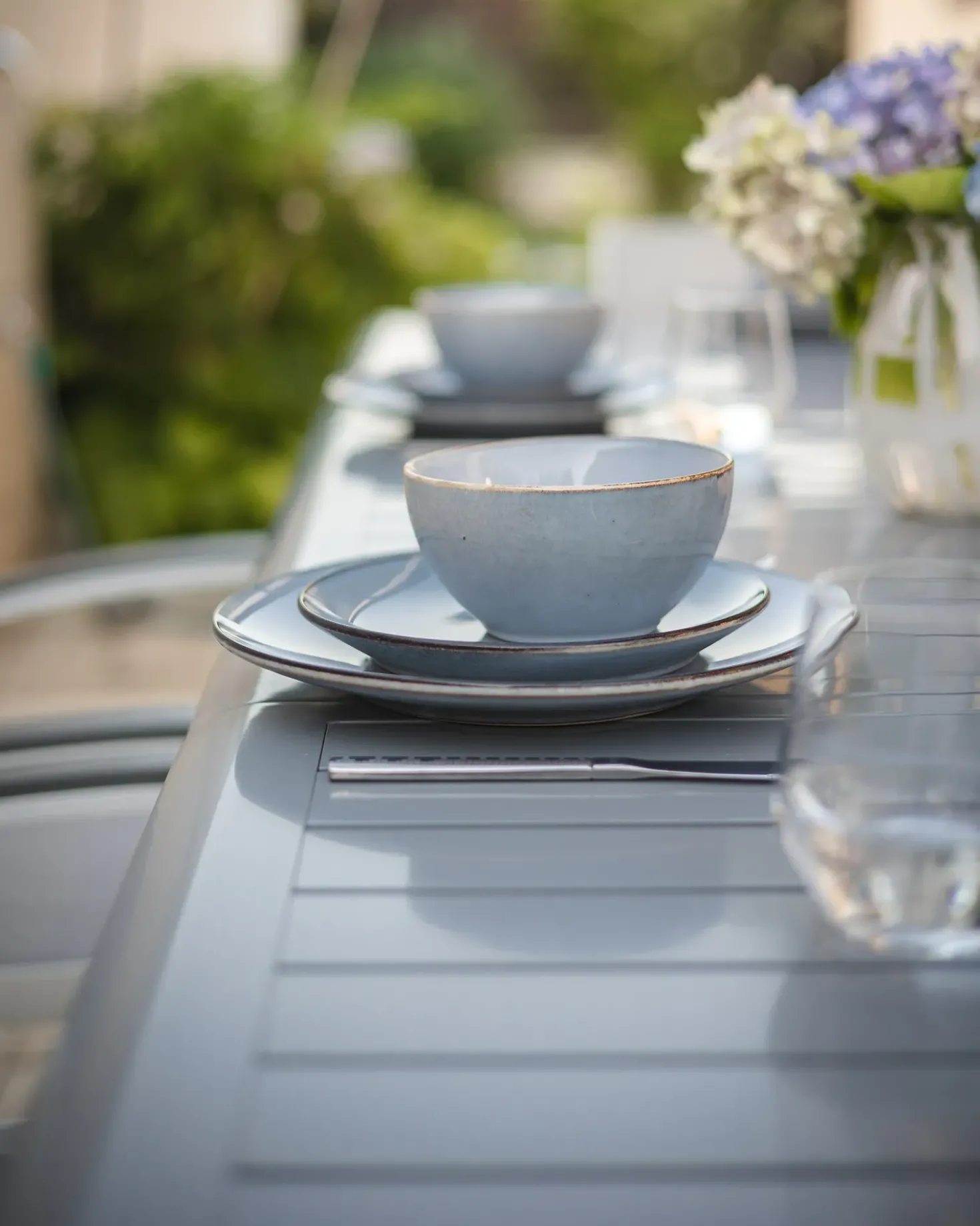 Set di 8 ciotole JUNIPER Gres porcellanato Azzurro