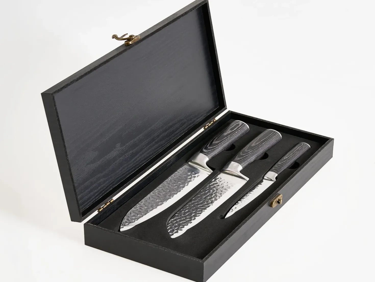 Set di 3 coltelli Acciaio Damasco KASHIWA Nero