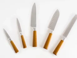 Set di 5 coltelli con ceppo TOCHIGI Marrone