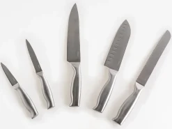 Set di 5 coltelli con ceppo MASHIKO Argento