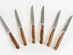 Set di 6 coltelli da bistecca NAGANO Marrone