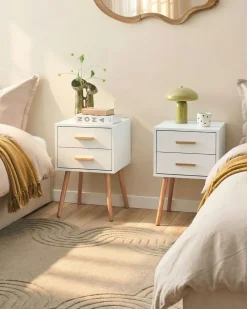 Set di 2 comodini ALABAMA Bianco
