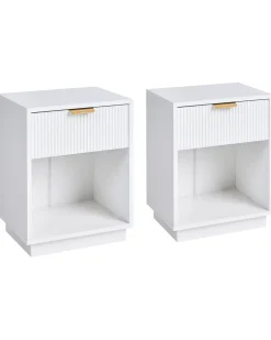 Set di 2 comodini SUMMERVILLE Bianco