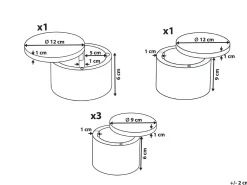 Set di 5 contenitori per spezie PATISSERIE Legno d'acacia Marrone