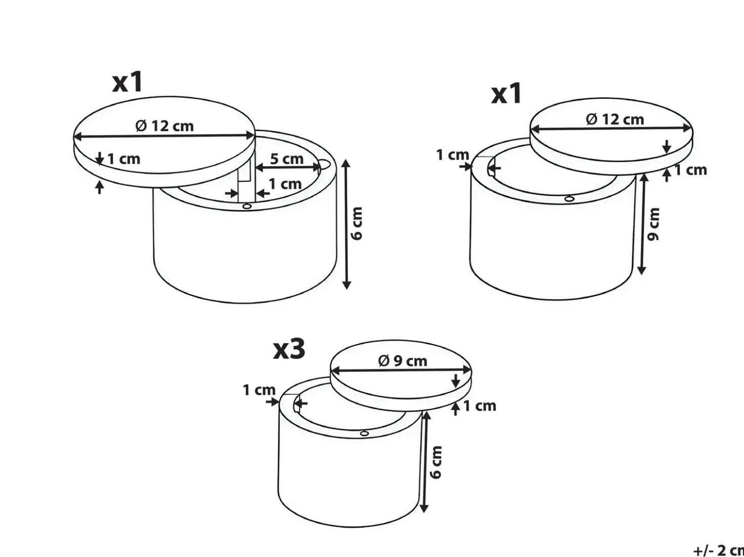 Set di 5 contenitori per spezie PATISSERIE Legno d'acacia Marrone