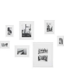 Set di 7 cornici per foto ZINARE Motivo urbano Bianco