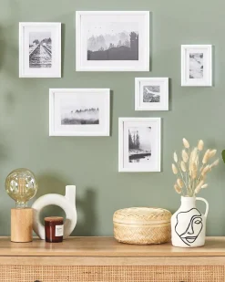 Set di 6 cornici per foto ZINARE Paesaggio Bianco