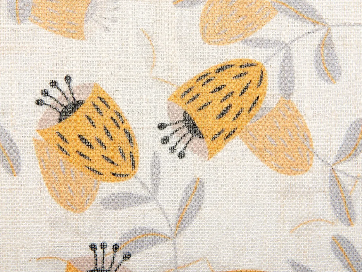 Set di 2 cuscini ABUTILON 45 x 45 cm Beige Trama floreale