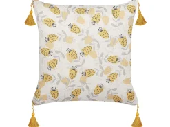 Set di 2 cuscini ABUTILON 45 x 45 cm Beige Trama floreale