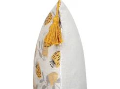 Set di 2 cuscini ABUTILON 45 x 45 cm Beige Trama floreale
