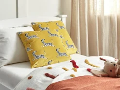 Set di 2 cuscini ACONITUM Velluto 45 x 45 cm Giallo Trama animale
