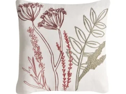 Set di 2 cuscini AGLAIA Cotone 45 x 45 cm Bianco Trama floreale