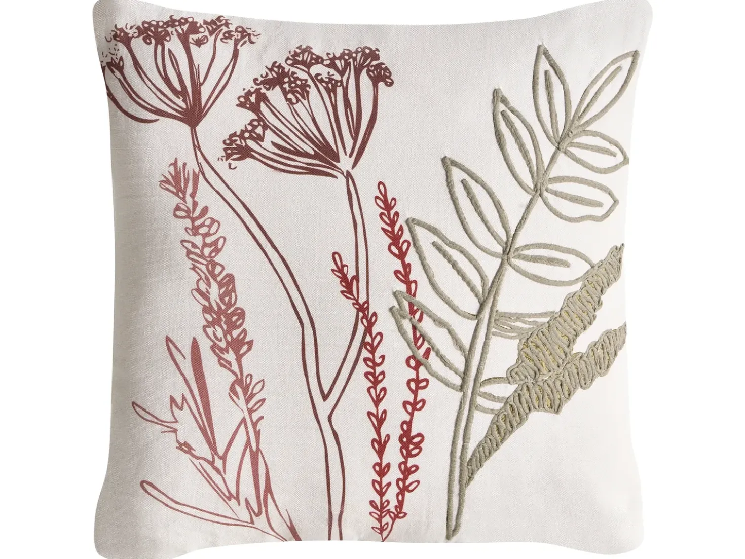 Set di 2 cuscini AGLAIA Cotone 45 x 45 cm Bianco Trama floreale