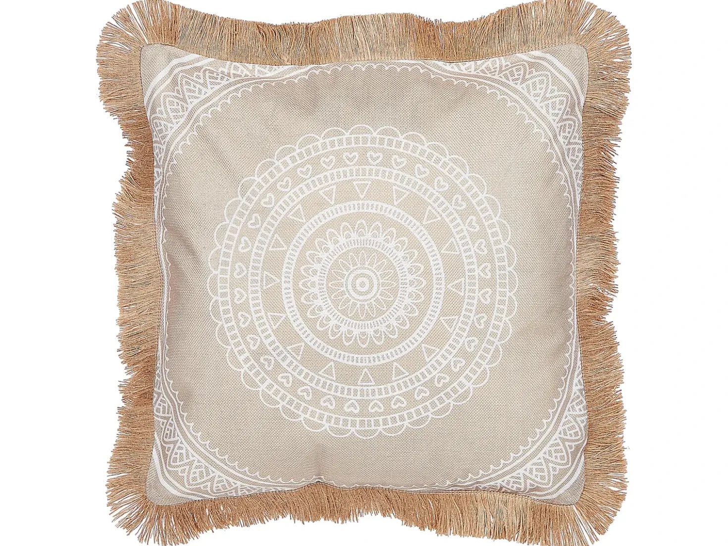 Set di 2 cuscini AGRIMONY 45 x 45 cm Beige Trama orientale