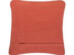 Set di 2 cuscini AKKOY Cotone 45 x 45 cm Arancione Trama geometrica