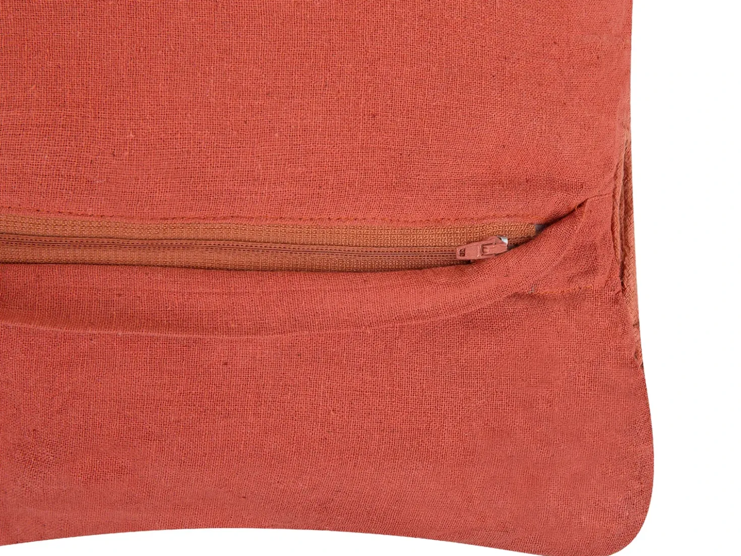 Set di 2 cuscini AKKOY Cotone 45 x 45 cm Arancione Trama geometrica