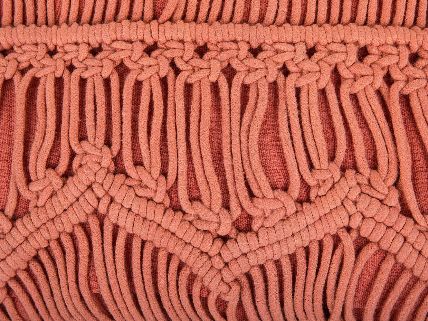 Set di 2 cuscini AKKOY Cotone 45 x 45 cm Arancione Trama geometrica