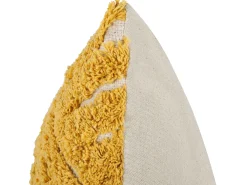 Set di 2 cuscini ALCEA Cotone 45 x 45 cm Giallo Trama geometrica