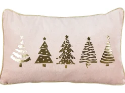 Set di 2 cuscini ALSOBIA Velluto 30 x 50 cm Rosa Modello natalizio