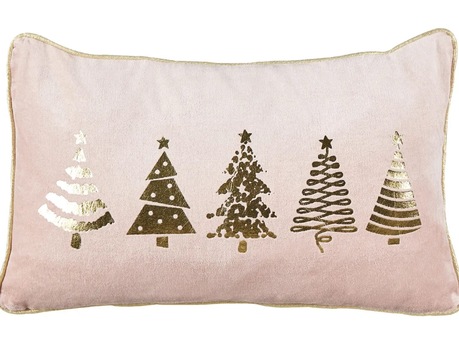 Set di 2 cuscini ALSOBIA Velluto 30 x 50 cm Rosa Modello natalizio