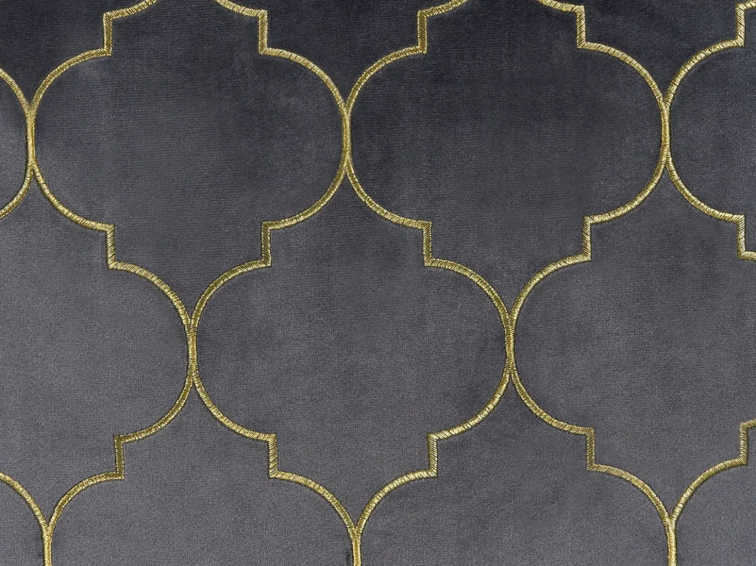 Set di 2 cuscini ALYSSUM Velluto 45 x 45 cm Grigio Trama Trellis