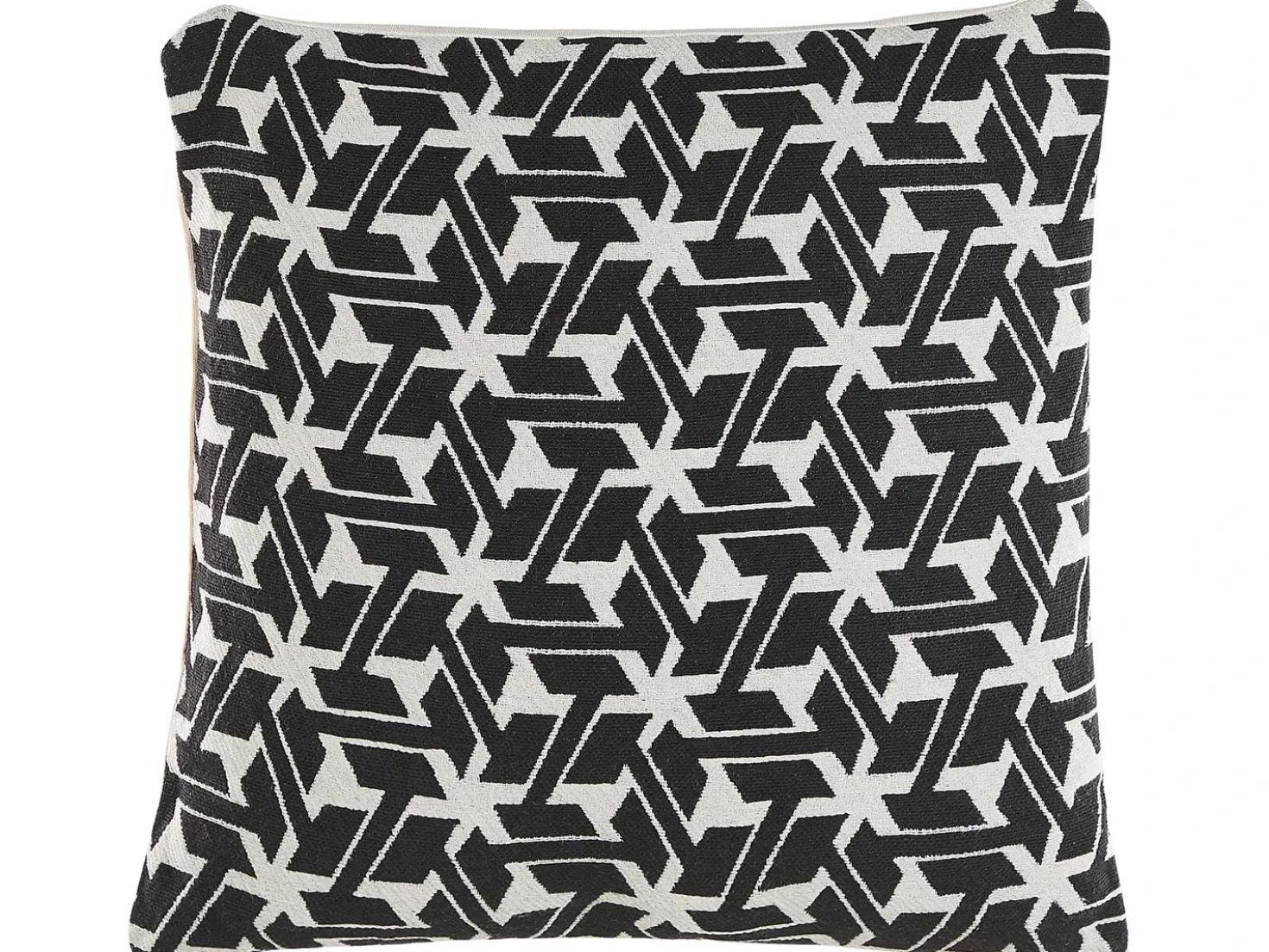 Set di 2 cuscini ANDIRIN Cotone 45 x 45 cm Nero Trama geometrica
