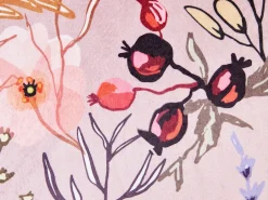 Set di 2 cuscini ANEMONES Velluto 45 x 45 cm Rosa pastello Trama floreale