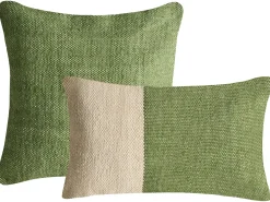 Set di 2 cuscini ANISOPTERA Cotone 30 x 50 cm 45 x 45 cm Verde Tinta unita