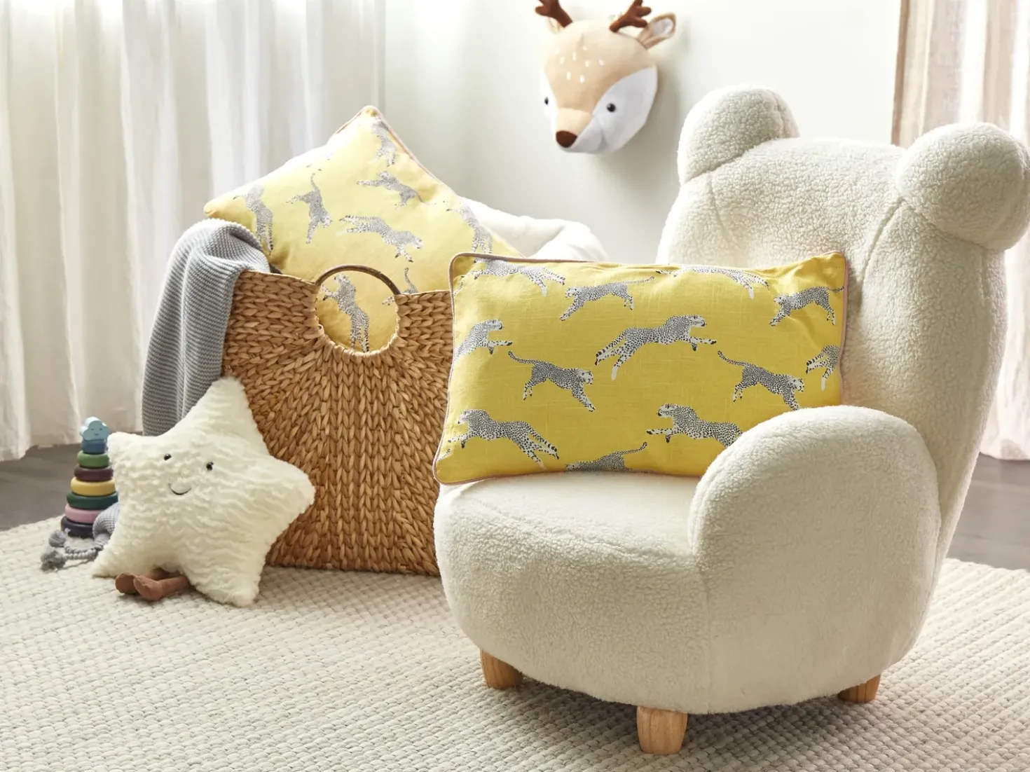 Set di 2 cuscini ARALES Cotone 30 x 50 cm Giallo