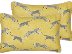 Set di 2 cuscini ARALES Cotone 30 x 50 cm Giallo