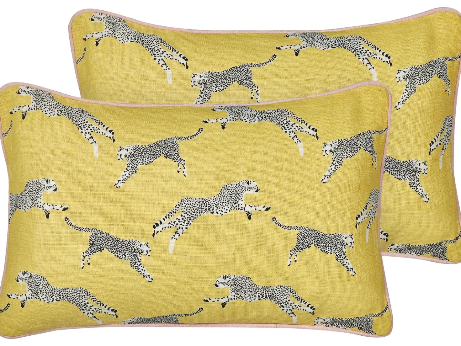 Set di 2 cuscini ARALES Cotone 30 x 50 cm Giallo