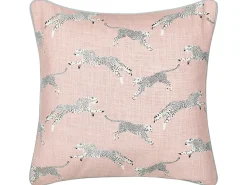 Set di 2 cuscini ARALES Cotone 45 x 45 cm Rosa pastello Trama animale