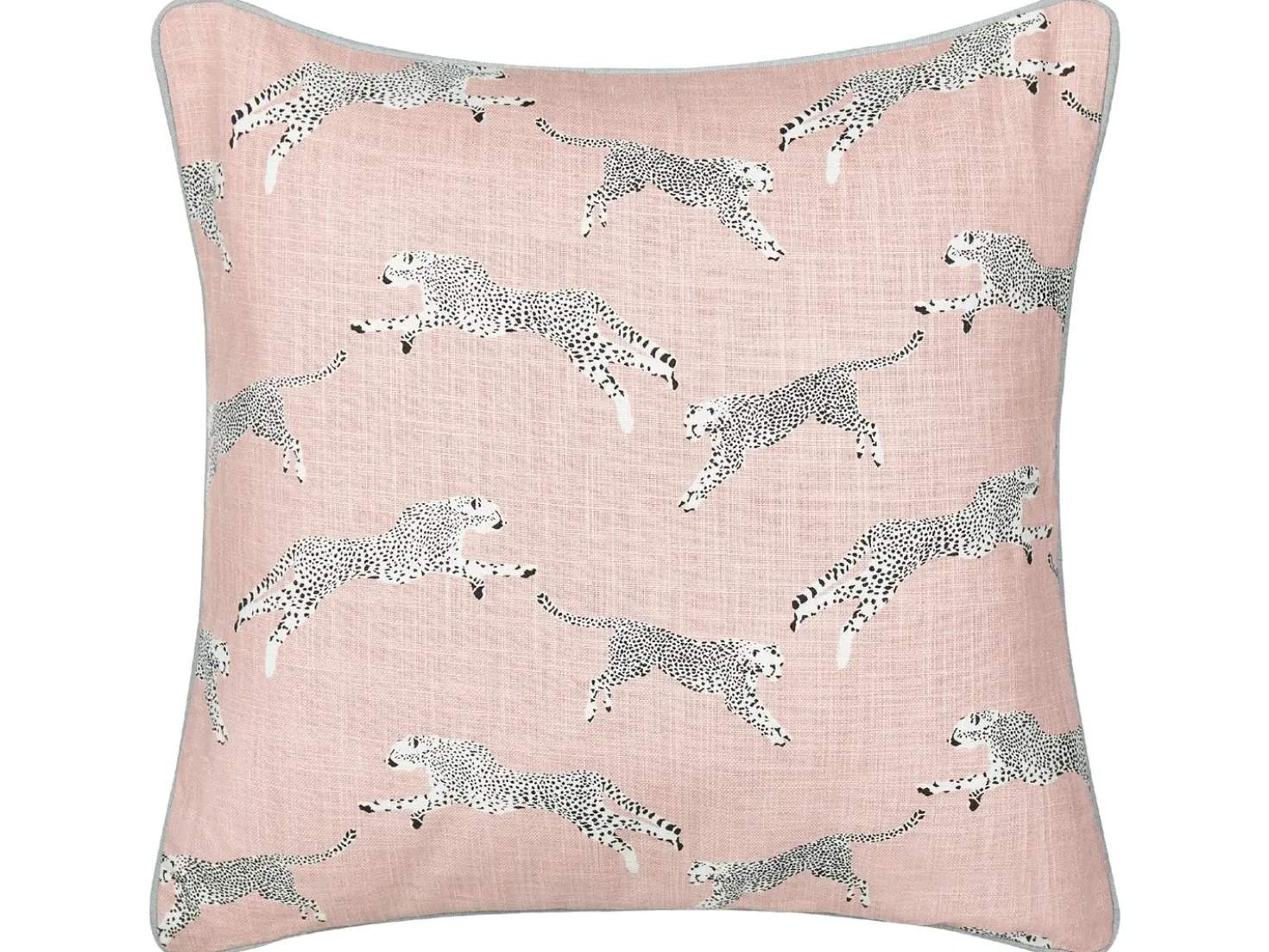 Set di 2 cuscini ARALES Cotone 45 x 45 cm Rosa pastello Trama animale
