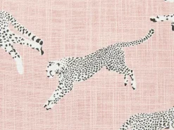 Set di 2 cuscini ARALES Cotone 45 x 45 cm Rosa pastello Trama animale