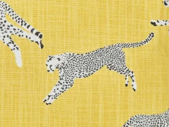 Set di 2 cuscini ARALES Cotone 45 x 45 cm Giallo Trama animale