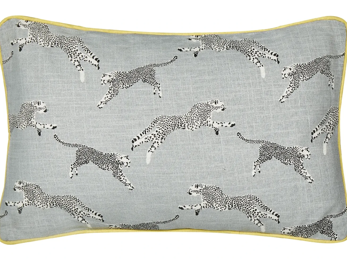 Set di 2 cuscini ARALES Cotone 30 x 50 cm Grigio chiaro Trama animale