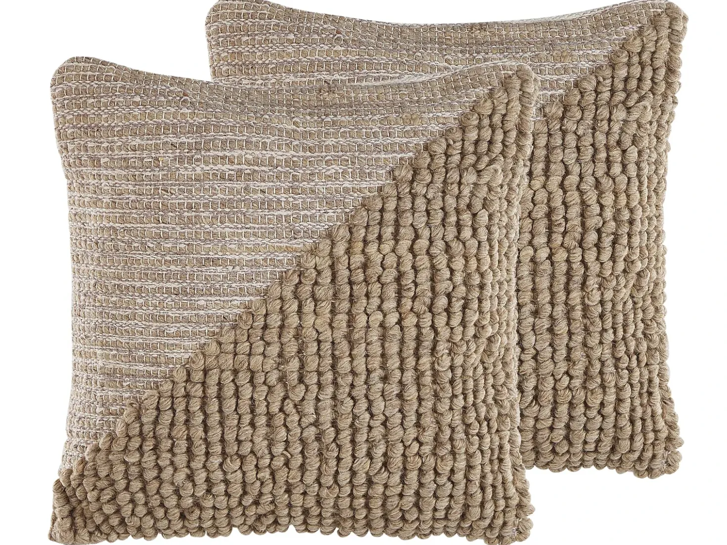 Set di 2 cuscini ASLANAPA Cotone 45 x 45 cm Beige Tinta unita