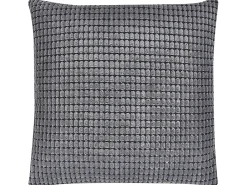 Set di 2 cuscini ASPIDISTRA Velluto 45 x 45 cm Grigio Trama geometrica