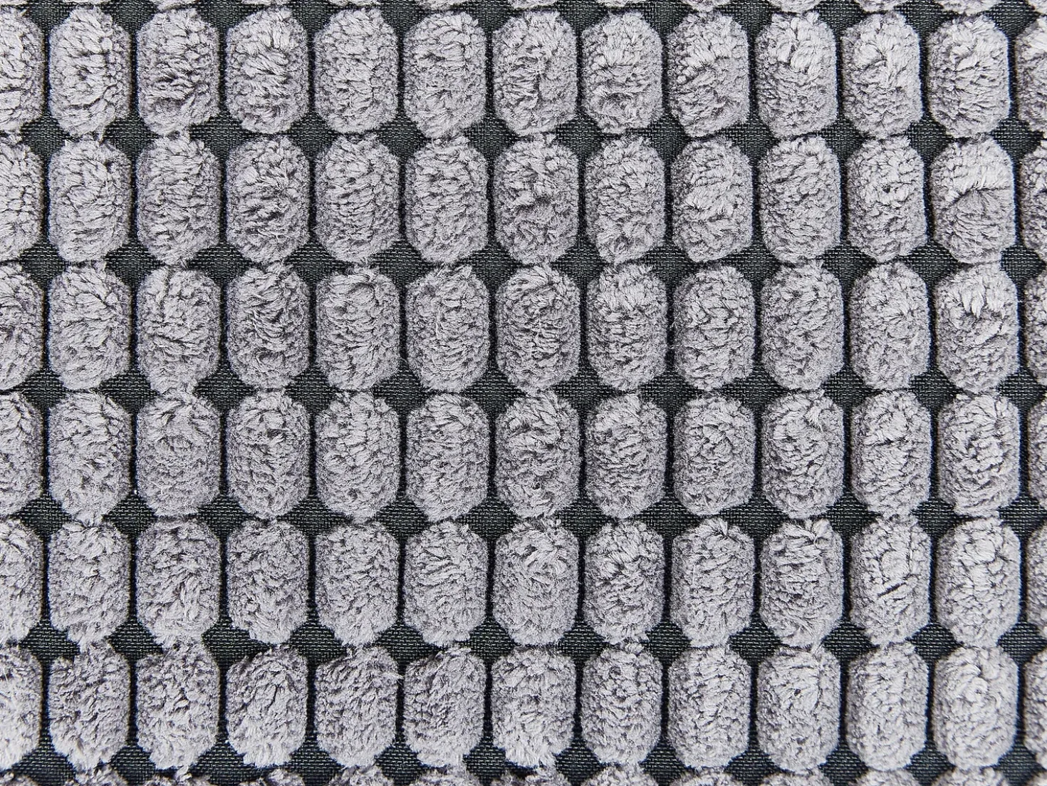 Set di 2 cuscini ASPIDISTRA Velluto 45 x 45 cm Grigio Trama geometrica