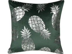 Set di 2 cuscini ASTILBE Velluto 45 x 45 cm Verde scuro Trama di piante