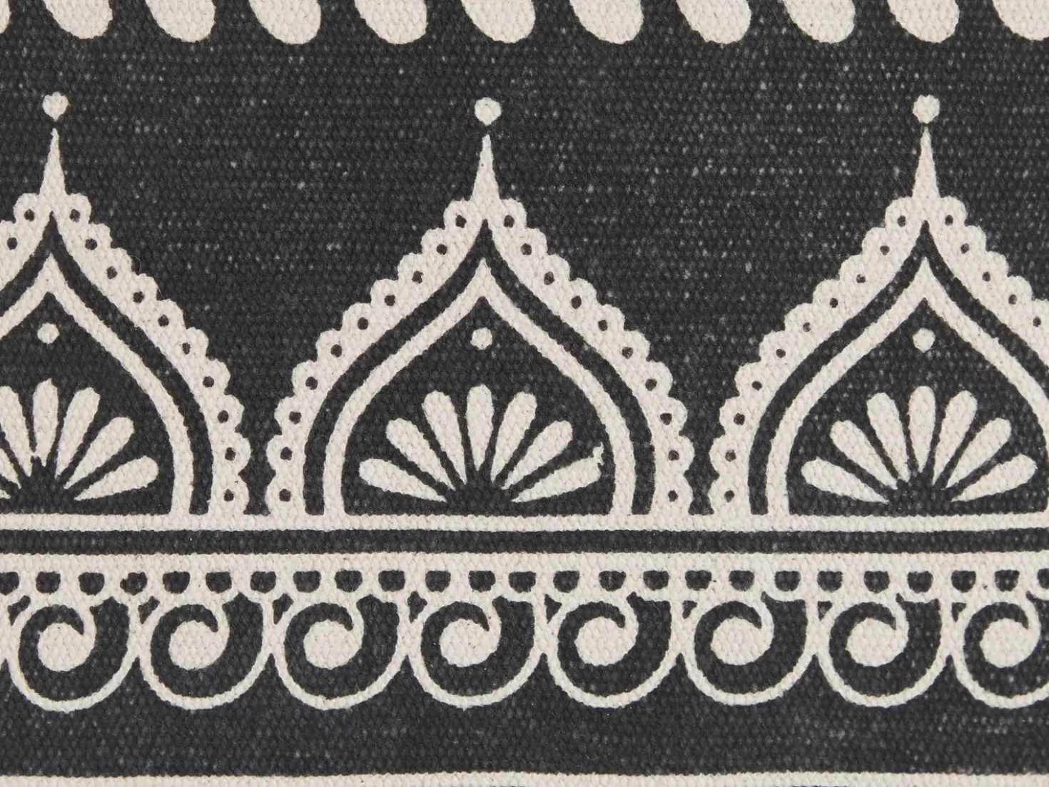 Set di 2 cuscini ATABAGI Cotone 45 x 45 cm Nero Trama orientale