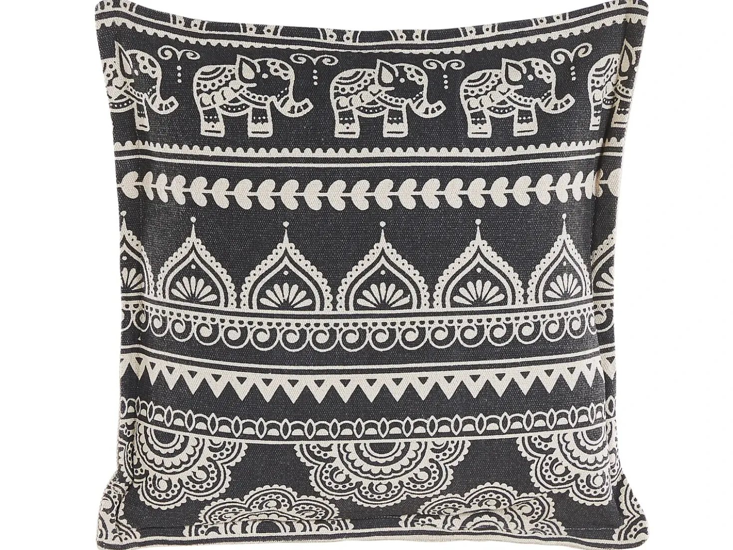 Set di 2 cuscini ATABAGI Cotone 45 x 45 cm Nero Trama orientale