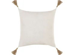 Set di 2 cuscini AZALEA 45 x 45 cm Beige chiaro Tinta unita